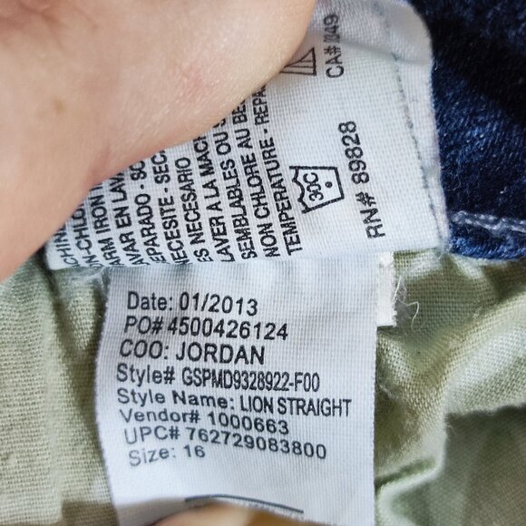 Anne Klein Jeans Lion straight women's size 16 ink blue rhinestone decoration - Picture 10 of 16